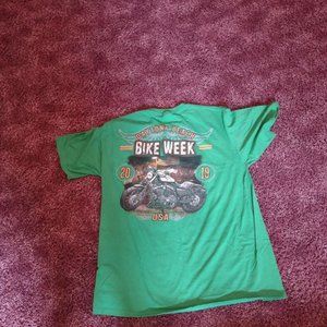 New Womens Green XL T shirt Front/Back